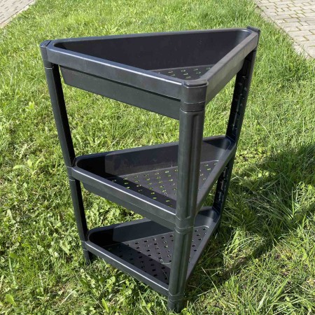 Полиця підлогова у ванну кімнату на ніжках 3 яруси Sev Plastik SP318