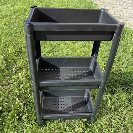 Полиця підлогова у ванну кімнату на ніжках 3 яруси Sev Plastik SP316