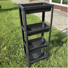 Полиця підлогова у ванну кімнату на ніжках 4 яруси Sev Plastik SP317