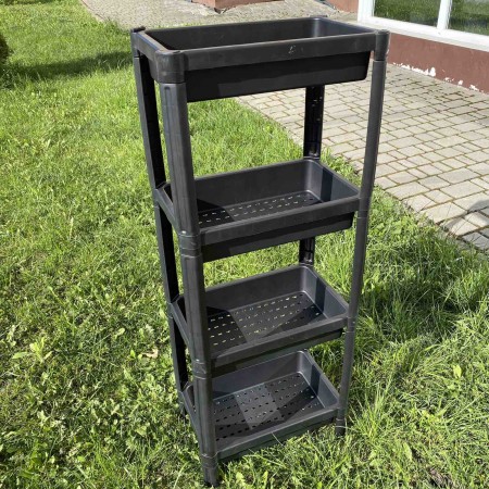 Полиця підлогова у ванну кімнату на ніжках 4 яруси Sev Plastik SP317