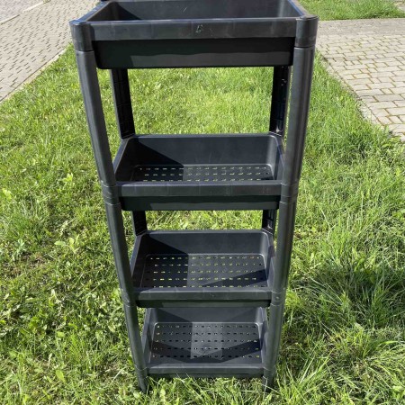 Полиця підлогова у ванну кімнату на ніжках 4 яруси Sev Plastik SP317