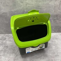 Контейнер для овочів пластиковий 12 л 23,5*32,5*23,5 см Hobby Life 02 1506 чорний з салатовим