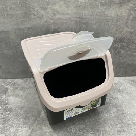 Контейнер для овочів пластиковий 12 л 23,5*32,5*23,5 см Hobby Life 02 1506 чорний з рожевим