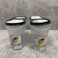 Ємність для сипучих 1,4 л 12.5*20*7.5 см Dunya Plastik 30312 прозоро/сіра