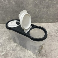 Ємність для сипучих 1,4 л 12.5*20*7.5 см Dunya Plastik 30312 прозоро/сіра