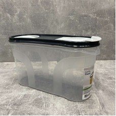 Ємність для сипучих 1,4 л 12.5*20*7.5 см Dunya Plastik 30312 прозоро/сіра