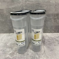 Ємність для сипучих 2,9 л 24,5*19,5*7 см Dunya Plastik 30314 прозора/сіра