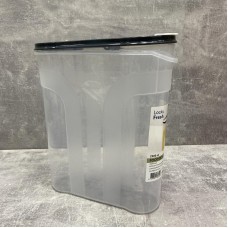 Ємність для сипучих 2,9 л 24,5*19,5*7 см Dunya Plastik 30314 прозора/сіра