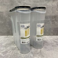 Ємність для сипучих 2,9 л 24,5*19,5*7 см Dunya Plastik 30314 прозора/сіра
