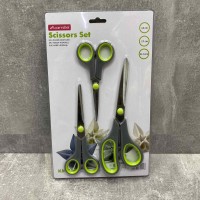 Набір ножниць 3 предмети з нержавіючої сталі з пластиковими ручками Kamille KM-5187
