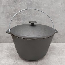 Казан туристичний чавунний 8 л з чавунною кришкою Brizoll КТ08-2