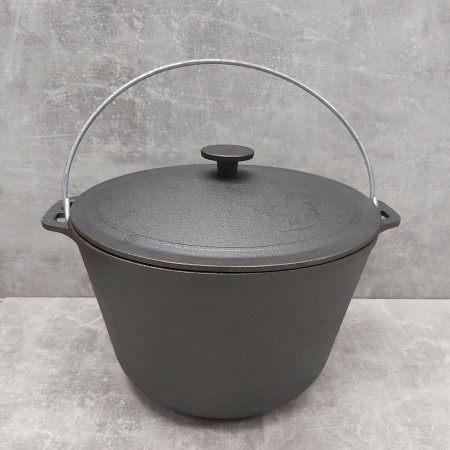 Казан туристичний чавунний 8 л з чавунною кришкою Brizoll КТ08-2