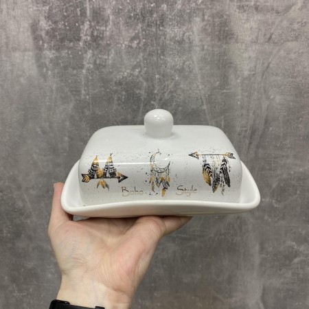 Маслянка керамічна 12,5*17*9 см "Boho Style" S&T 3397-20