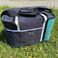 Термосумка 40*25*29 см Stenson WW01352 сіра з бірюзовим