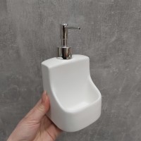 Дозатор для рідкого мила 400 мл з підставкою для губки BonaDi 851-292/853-158 White