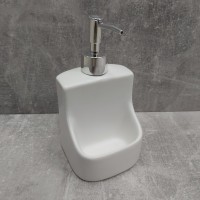 Дозатор для рідкого мила 400 мл з підставкою для губки BonaDi 851-292/853-158 White