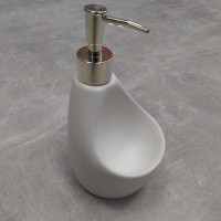 Дозатор для рідкого мила 350 мл з підставкою для губки BonaDi 851-313 White