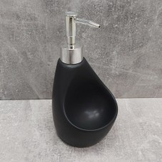Дозатор для рідкого мила 350 мл з підставкою для губки BonaDi 851-312 Black