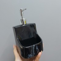 Дозатор для рідкого мила 400 мл з підставкою для губки BonaDi 851-311 Black Marble