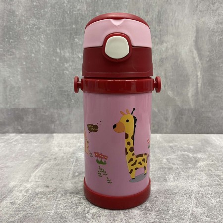 Термос-поилка детская с трубочкой "Жирафка" 280 мл Stenson MT-4570-0.28
