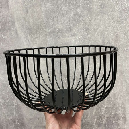 Корзина для фруктів Завиток-1 25*25*14 см чорна 69854789/1003