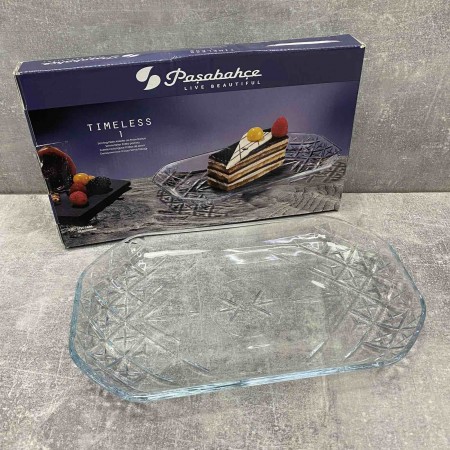 Блюдо скляне 30*27,8*3 см Pasabahce Timeless 54188
