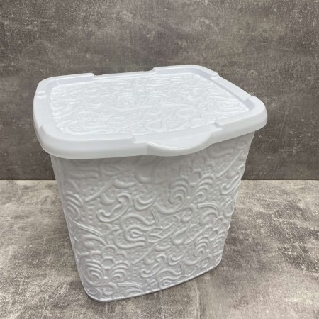 Контейнер для порошку 23*20*23 см Ажур 6 л Elif Plastik 383-2 білий