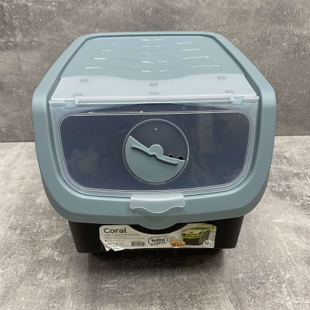 Контейнер для овочів пластиковий 12 л 23,5*32,5*23,5 см Hobby Life 02 1506 чорний з блакитним