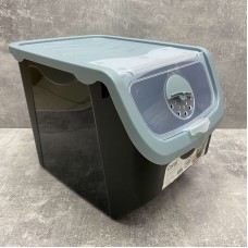 Контейнер для овочів пластиковий 12 л 23,5*32,5*23,5 см Hobby Life 02 1506 чорний з блакитним