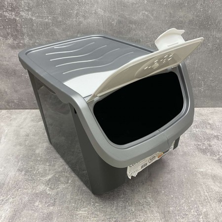 Контейнер для овочів пластиковий 12 л 23,5*32,5*23,5 см Hobby Life 02 1506 чорний з сірим І БІЛИМ