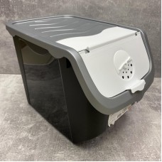 Контейнер для овочів пластиковий 12 л 23,5*32,5*23,5 см Hobby Life 02 1506 чорний з сірим І БІЛИМ