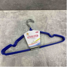 Набір вішаків для одягу метелевих з силіконовим покриттям 10 шт 0855 сині