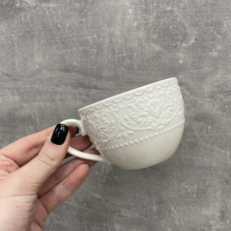 Чашка чайна порцелянова 210 мл Вензель Tudor TU3109