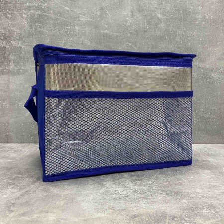 Термосумка Easy Gifts 28*16*20 см сріблясто-синя Stenson R28796