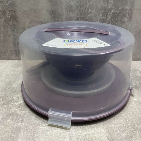 Тортовниця + набір кондитерський Urve Irak Plastik UR-3033 фіолетова