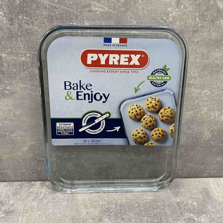 Деко для запікання скляне прямокутне 32*26*2 см Pyrex B&E 291B0000/7616