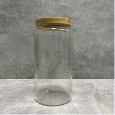 Банка скляна з бамбуковою кришкою 1,3 л Stenson TD00979-1.3