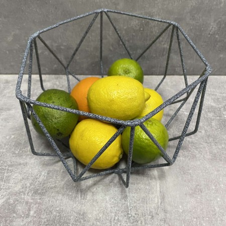 Корзина для фруктів "Ікс"  19*19*15  см сірий мармур 31052017/1009