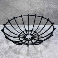 Корзина для фруктів "Модерна" низька 26*26*9 см чорна 1021