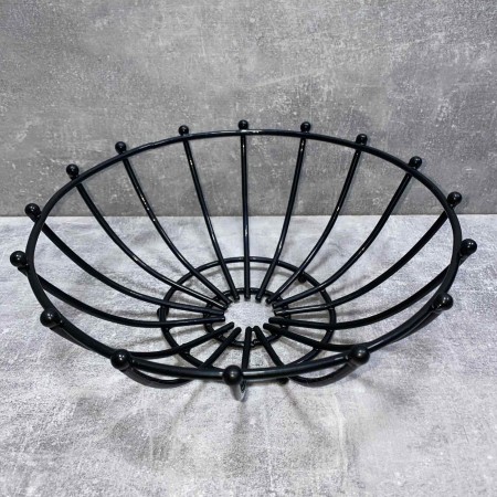 Корзина для фруктів "Модерна" низька 26*26*9 см чорна 1021