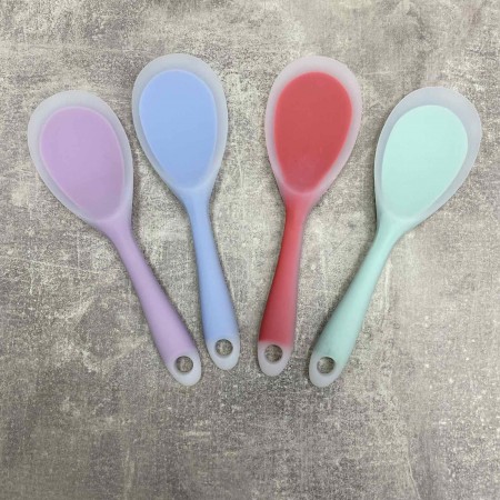 Силіконова ложка для мультиварки 22,5*7*2 см Stenson MH-3872 фіолетова