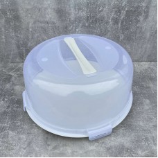 Тортівниця з кришкою 34 х 15 см Алеана 169056 біла троянда/прозора