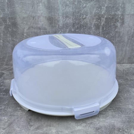 Тортівниця з кришкою 34 х 15 см Алеана 169056 біла троянда/прозора