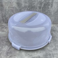 Тортівниця з кришкою 34 х 15 см Алеана 169056 какао/прозора