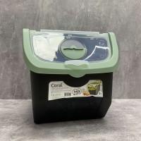 Контейнер для овочів пластиковий 12 л 23,5*32,5*23,5 см Hobby Life 02 1506 чорний з зеленим