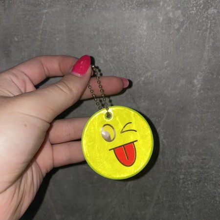 Світловідбиваючий брелок "Смайлик" Stenson 38443-1 MIX