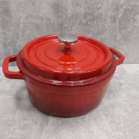 Каструля чавунна з емальованим покриттям 24 см 3,8 л з чавунною кришкою Ringel Essen RG-2300-24