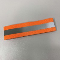 Стрічка-гумка  світловідбиваюча на липучці Stenson 38443-3 помаранчева