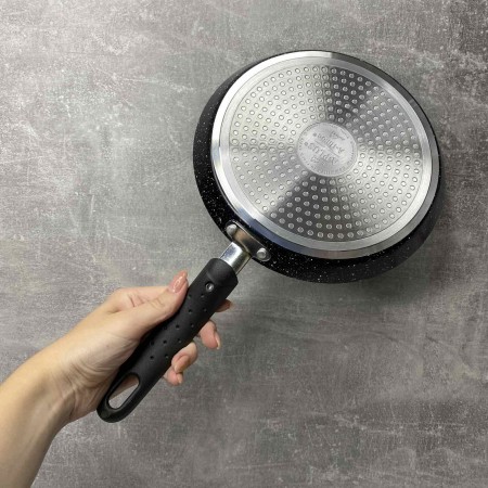 Сковорода для млинців алюмінієва з мармуровим покриттям 22 см A-Plus 1510