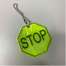 Світловідбиваючий брелок "Stop" Stenson 38443-1 MIX